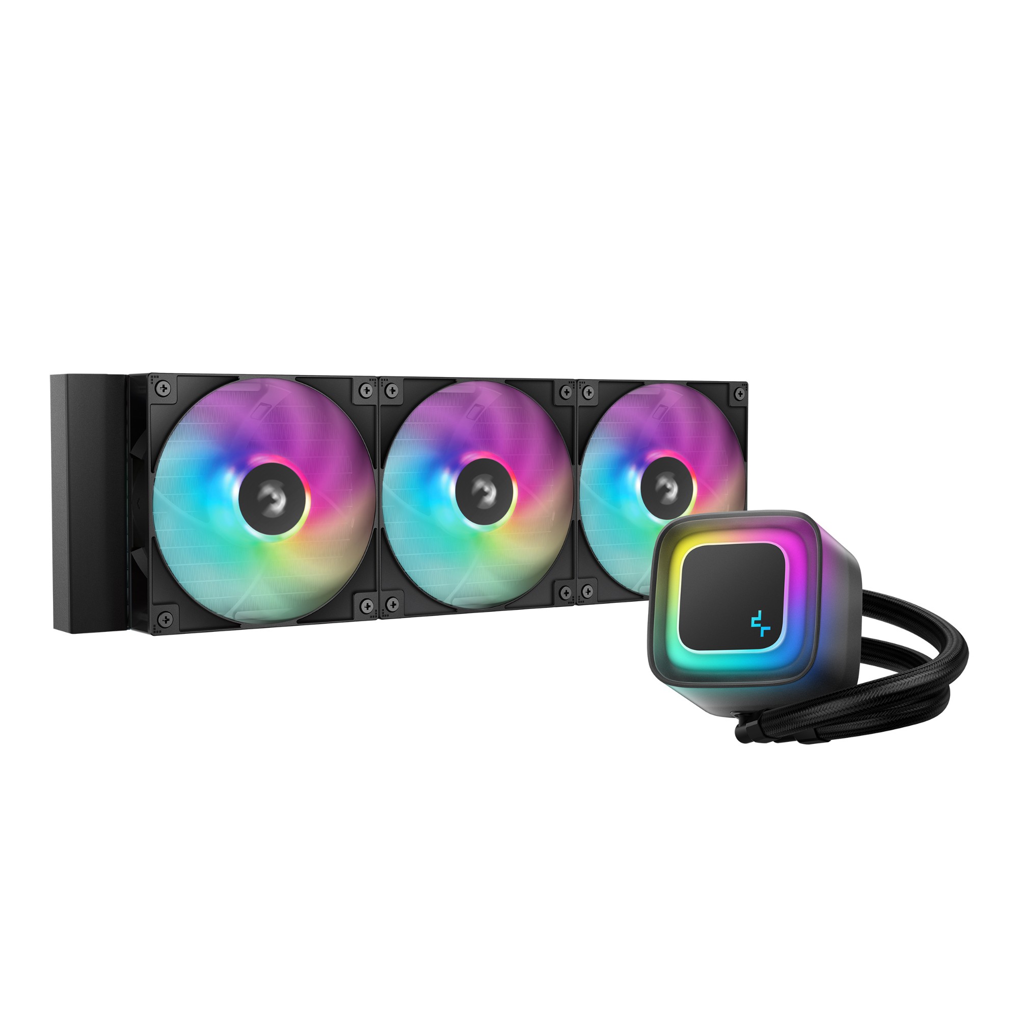 R-LE360-BKAMMC-G-2 DEEPCOOL LE360 V2 360mm Liquid CPU Cooler, Triple 120mm ARGB Fans, Anti-Leak Tech, Quiet High-Performance Pump, Compatible with Intel & AMD Sockets