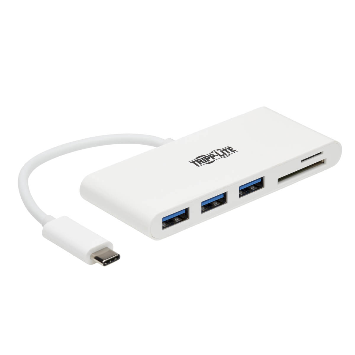 Image of Tripp Lite U460-003-3AM 3-Port USB-C Hub with Card Reader, USB 3.x...