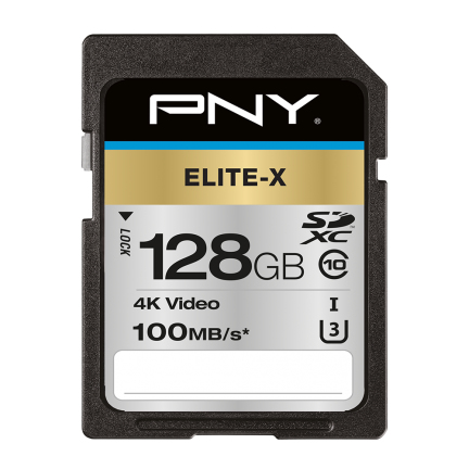 PNY Elite-X memory card 128 GB SDXC Class 10 UHS-I