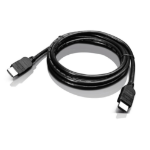 Lenovo for HDMI cable 2.0m HDMI, 2 m, HDMI Type A (Standard), HDMI Type A (Standard), 10.2 Gbit/s, Black - Approx 1-3 working day lead.