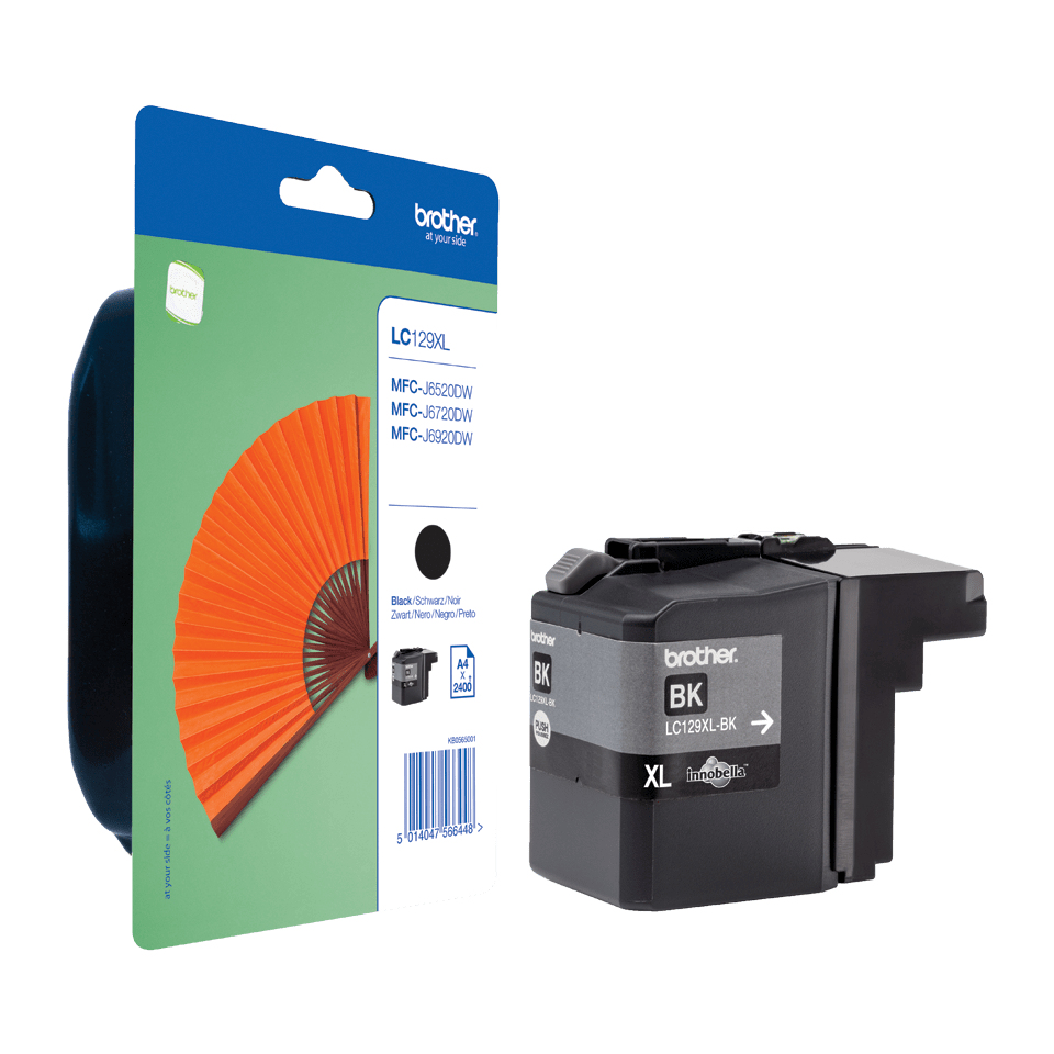 Brother LC-129XLBKBP Ink cartridge black Blister. 2.4K pages ISO/IEC 2