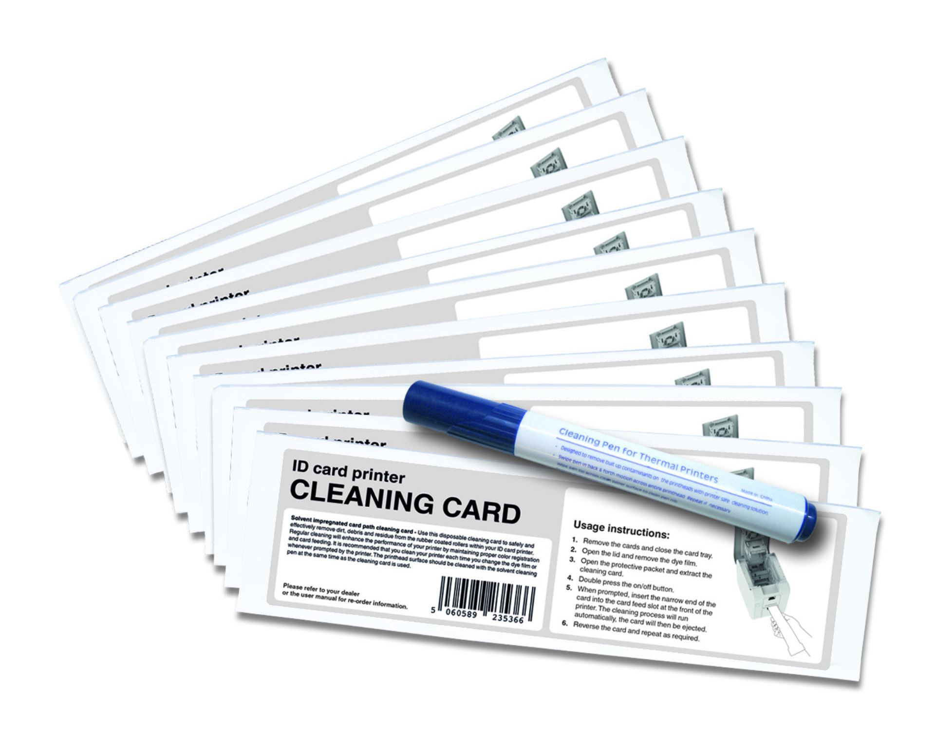 Image of MAGICARD Pronto100 E9100 Cleaning Kit (10 cards, 1 pen)