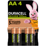 Duracell Rechargeable Plus AA 1300mah Pack of 4