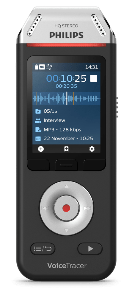 Philips Voice Tracer DVT2110/00 dictaphone Flash card Black, Chrome