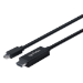 Manhattan Mini DisplayPort to HDMI Cable, 4K@60Hz, 1.8m, Male to Male, High Definition Audio, Black, Three Year Warranty, Polybag