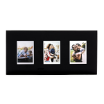 Fujifilm Instax Triple Mini Glass Photo Frame for Instax Mini Pictures - Black