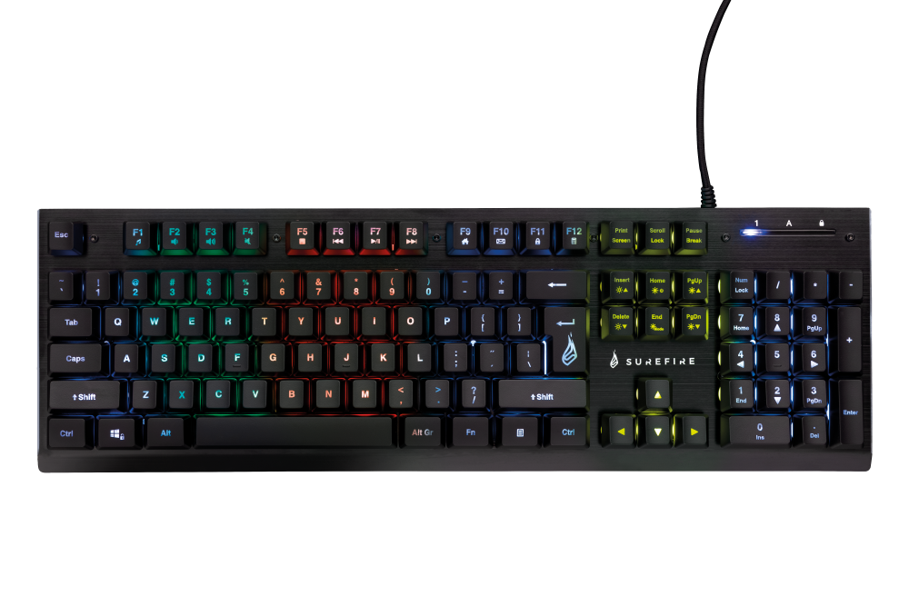 Image of Verbatim SureFire KingPin X2 Multimedia Metal RGB Gaming Keyboard