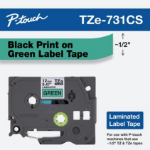 Brother TZE731CS label-making tape Black on green TZe