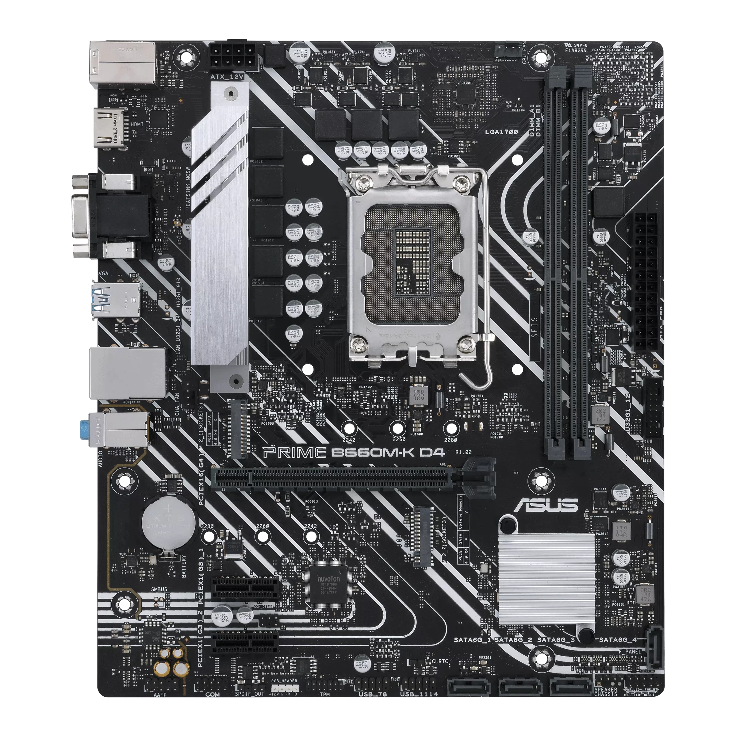Image of ASUS 1700 PRIME B660M-K D4 M-ATX Intel B660 LGA 1700 micro ATX