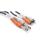 Hosa Technology 2 x RCA/2 x TS audio cable 1 m 2 x 6.35mm TS Black