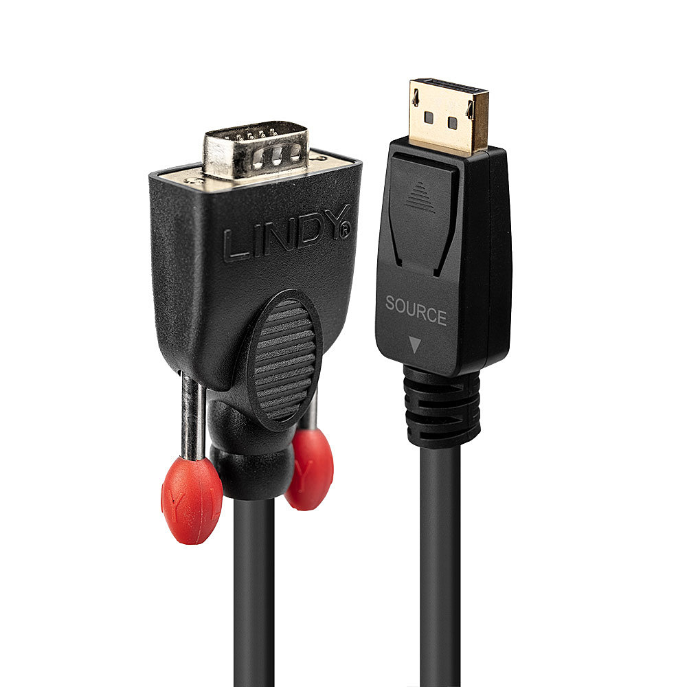 Image of Lindy 0.5m DisplayPort to VGA Adaptercable