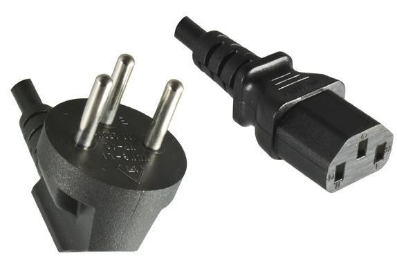 Image of Microconnect PE010418ISRAEL power cable Black 1.8 m Power plug type H