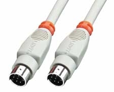 Image of Lindy 8 Pin Mini DIN Cable 5 m parallel cable Grey