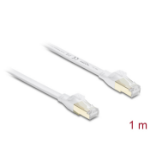 DeLOCK RJ45 Flat Patch Cable Cat.8.1 U/FTP up to 40 Gbps 1 m white