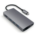 Satechi Multi-Port Adapter V2 Dock st. USB 3.2 Gen 1 (3.1 Gen 1) Type-C Gray