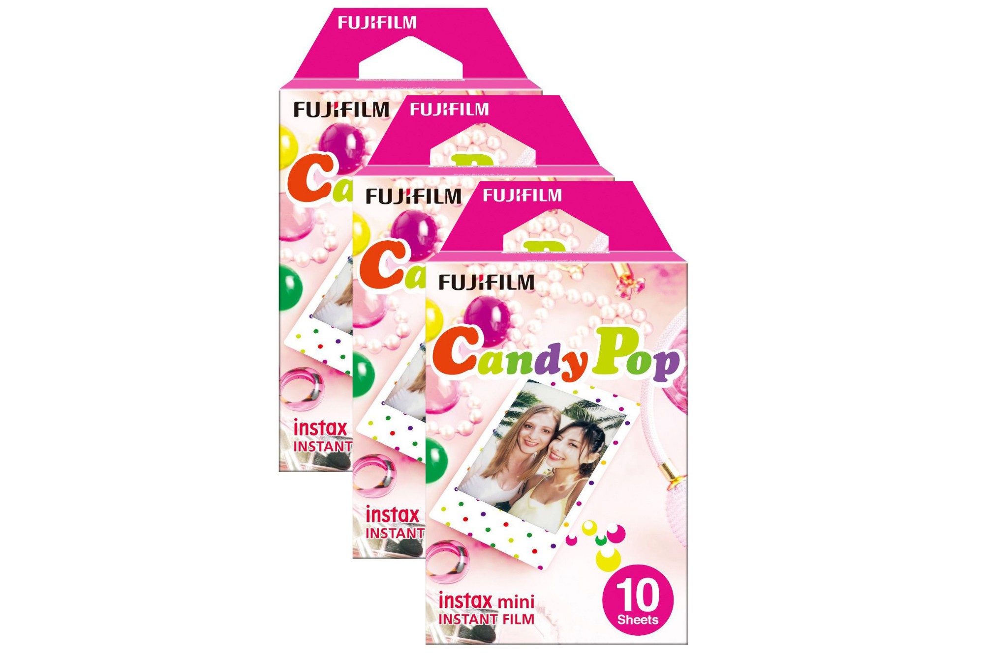 70100139614x3 FUJI Instax Mini Instant Photo Film - CandyPop, 30 Shot Pack