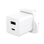 PanzerGlass empower by ® Turbo 35W Charger incl. USB-C + USB-A | UK Plug| Silver White