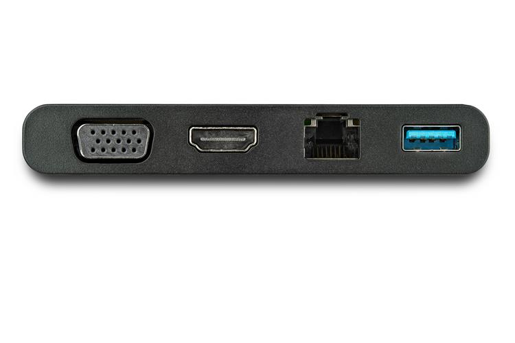 StarTech.com USB C Multiport Adapter with HDMI, VGA, Gigabit Ethernet & USB 3.0 - USB C to 4K HDMI or 1080p VGA Display Mini Dock Hub - USB Type-C Travel Docking Station for USB-C Laptops