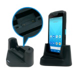 Unitech EA520 1-slot charging cradle **Not included but optional accessory: USB cable and USB power adapter** Tip: Use the USB cable from the EA520 main product.