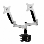 Amer AMR2AC monitor mount / stand 61 cm (24") Clamp Black, Silver