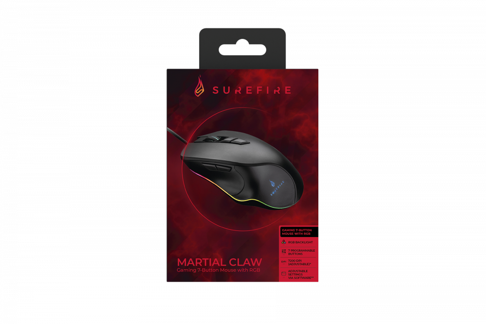 Image of Verbatim SureFire Martial Claw Gaming 7-Button Mouse with RGB
