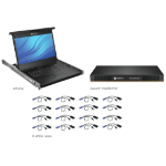 Vertiv Avocent LCD Local Rack Access Console, 16P KVM, 16 CABLES, USB KB-UK ENG