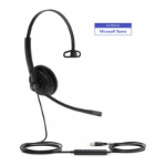 Yealink (UH34 Lite Mono Teams) Microsoft Certified Teams USB Wired Headset, Mono, USB-A, Noise-Canceling Mic & Foam Ear Cushion