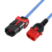 Scolm 1M C14-C13 D-Lck Bl PVC 1.0MM