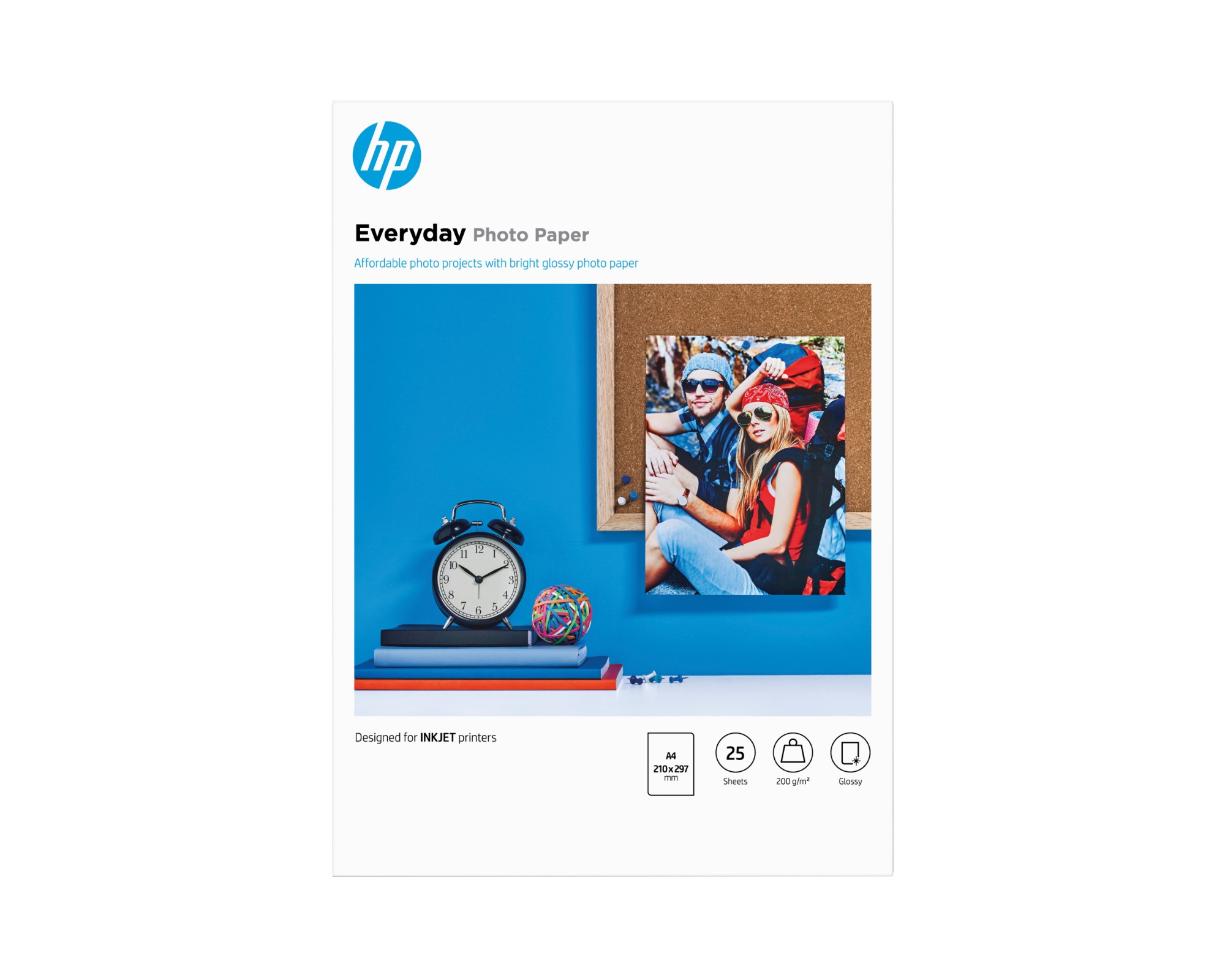 Hp Everyday Photo Paper. Glossy. 200 G/M2. A4 (210 X 297 Mm). 25 Sheet