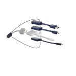 Liberty AV Solutions DL-AR4193 video cable adapter HDMI Type A (Standard) DisplayPort + Mini DisplayPort + USB Type-C Black, White
