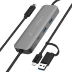 j5create JCH462 interface hub USB 3.2 Gen 2 (3.1 Gen 2) Type-A + Type-C Grey