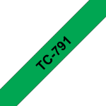 Brother TC-791 DirectLabel black on green 9mm x 7,7m for Brother P-Touch TC 9-12mm
