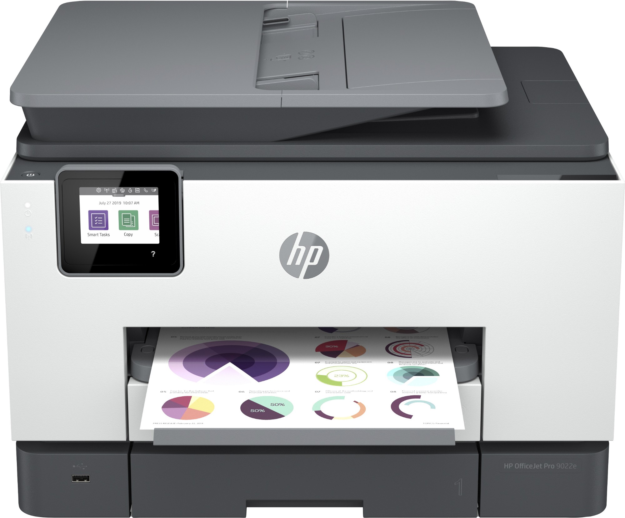 HP OfficeJet Pro HP 9022e All-in-One Printer, Colour, Printer for Small office, Print, copy, scan, fax, HP+; HP Instant Ink eligible; Automatic document feeder; Two-sided printing