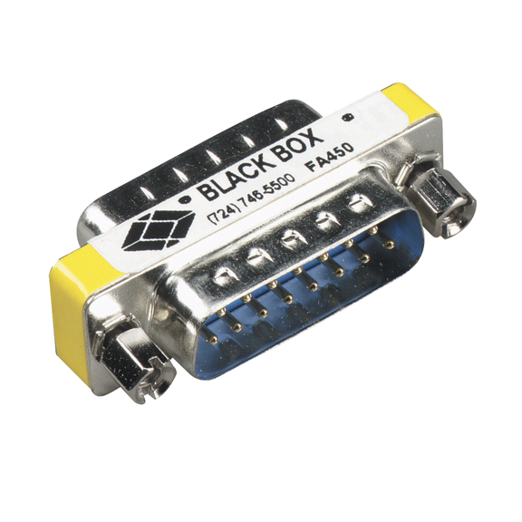 Black Box FA450-R2 Cable Gender Changer DB15 Silver. Yellow