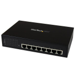 StarTech.com 8-poorts onbeheerde industriële gigabit Power over Ethernet switch 802.3af/at PoE+ switch op de wand monteerbaar