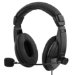 Deltaco HL-57 hoofdtelefoon/headset Bedraad Hoofdband USB Type-A Zwart