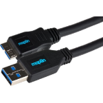 Maplin MAPCUS68 USB cable 0.75 m USB 3.2 Gen 1 (3.1 Gen 1) USB A Micro-USB B Black