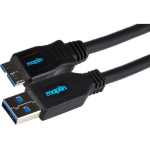 Maplin MAPCUS69 USB cable USB 3.2 Gen 1 (3.1 Gen 1) 3 m USB A Micro-USB B Black