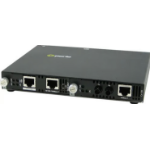 Perle SMI-100-S1ST20D - Fast Ethernet IP Managed Media Converter. 100BASE-TX (RJ-45) [100 m/328 ft.] to 100BASE-BX 1550nm TX / 1310nm RX single fiber single mode (ST) [20 km/12.4 miles]