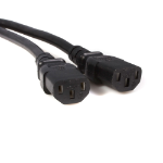 StarTech.com 3m Stroom Splitter Verlengkabel, C14 naar 2x C13 Voedingskabel, 13A 250V, 16AWG, Computer Stroomkabel, IEC-320-C14 naar IEC-320-C13 AC Verlengkabel voor Netvoeding, UL-Listed