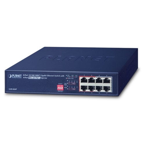 Image of PLANET GSD-804P network switch Unmanaged Gigabit Ethernet (10/100/1000