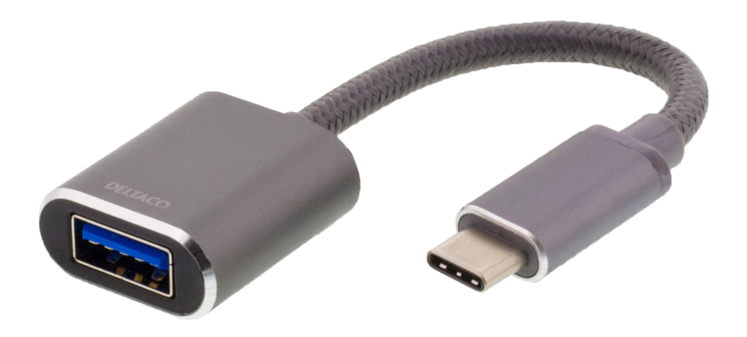 EU Product - OTG Adapter, USB-C for USB-A - Grey thumbnail