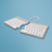 R-Go Tools Ergonomic keyboard R-Go Split Break with break software, ergonomic split keyboard, QWERTY (UK), Bluetooth, white