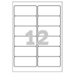 Avery L4776-20 printeretiket Wit