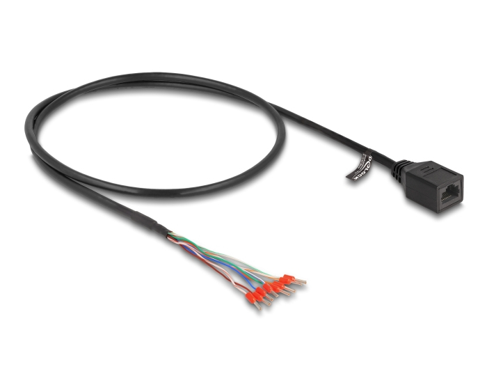 EU Product - Kabel RJ45 Buchse zu Aderendh�lsen Cat.5e 50cm schw. thumbnail