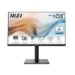 MSI Modern MD241P 23.8 Inch Monitor with Adjustable Stand, Full HD (1920 x 1080), 75Hz, IPS, 5ms, HDMI, DisplayPort, USB Type-C, Built-in Speakers, Anti-Glare, Anti-Flicker, Less Blue light, TÜV Certified, VESA, Kensington, Black,9S6-3PA59H-021