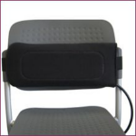Hypertec Portable Deflatable Sculptured Lumbar Support - Push button valve for deflation. Includes adjustable velcro strap. .