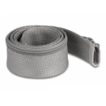 DeLOCK Braided Sleeve with zip fastener heat-resistant 1 m x 50 mm grey