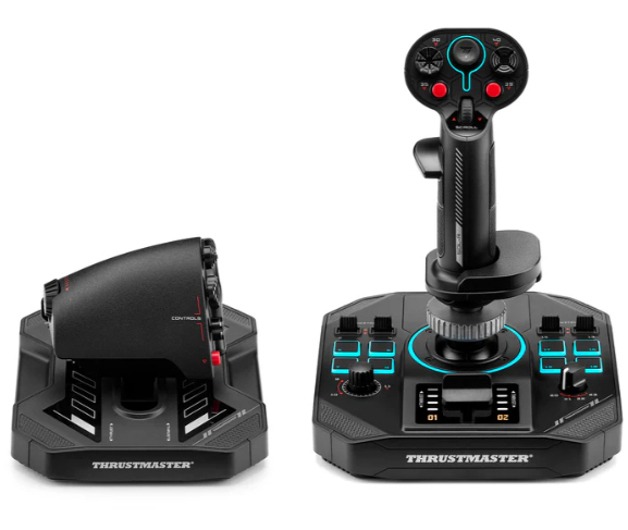 Thrustmaster Sol-R 4 HOTAS Black USB Joystick + engine control lever Analogue / Digital PC