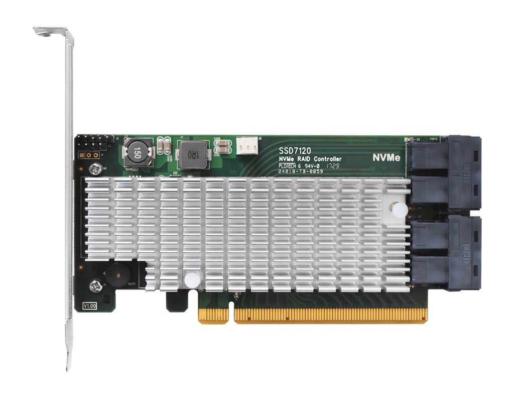 SSD7120 Highpoint CC SSD7120 4x Dedicated 32Gbps U.2 to PCIE 3.0 x16 RAID Controller